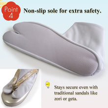 將圖片載入圖庫檢視器 Stretch Tabi Socks with 5 Kohaze Hooks – Comfortable, Flexible Japanese Split-Toe Socks for Kimono & Traditional Wear, unisex, S, M, L, 2L, 3L, 4L