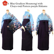 將圖片載入圖庫檢視器 Washable Houmongi Kimono & Solid Hakama 2-Piece Set for Women – Elegant Japanese Formal Wear for Ceremonies & Special Occasions