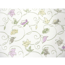 画像をギャラリービューアに読み込む, Washable Japanese Kimono Fabric Bolt – Light Gray with Soft Green & Lavender Floral Arabesque – 13-Yard Polyester for Custom Kimono & Sewing