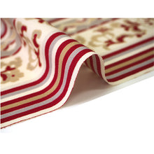 画像をギャラリービューアに読み込む, Washable Japanese Kimono Fabric Bolt – Bold Red Stripe with Floral Sarasa Motif – 13-Yard Polyester Komon Textile for Custom Kimono & Sewing