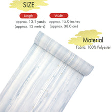 画像をギャラリービューアに読み込む, Washable Japanese Kimono Fabric Bolt – Light Blue Gradient with White Brushstroke Lines & Small Polka Dots – 13-Yard Sheer Summer Polyester for Custom Kimono & Sewing