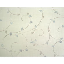 画像をギャラリービューアに読み込む, Washable Japanese Kimono Fabric Bolt – Light Yellow-Green Arabesque Vine Design with Blue & Gray Accents – 13-Yard Sheer Summer Polyester for Custom Kimono & Sewing