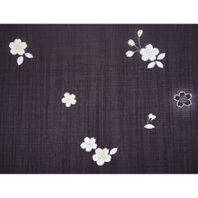 画像をギャラリービューアに読み込む, Washable Japanese Kimono Fabric Bolt – Deep Reddish Purple with Cherry Blossom Design – 13-Yard Sheer Summer Ro Polyester for Custom Kimono & Sewing