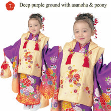將圖片載入圖庫檢視器 3-Year-Old girls Shichi-Go-San, Japanese Traditional KIDS Kimono 8-Piece Hifu Coat Set for Girls — Complete Ceremony Outfit for Photos, Festivals & Gifts