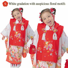 將圖片載入圖庫檢視器 3-Year-Old girls Shichi-Go-San, Japanese Traditional KIDS Kimono 8-Piece Hifu Coat Set for Girls — Complete Ceremony Outfit for Photos, Festivals & Gifts