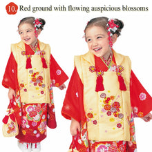 將圖片載入圖庫檢視器 3-Year-Old girls Shichi-Go-San, Japanese Traditional KIDS Kimono 8-Piece Hifu Coat Set for Girls — Complete Ceremony Outfit for Photos, Festivals & Gifts