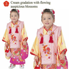 將圖片載入圖庫檢視器 3-Year-Old girls Shichi-Go-San, Japanese Traditional KIDS Kimono 8-Piece Hifu Coat Set for Girls — Complete Ceremony Outfit for Photos, Festivals & Gifts