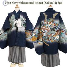 將圖片載入圖庫檢視器 5-Year-Old Boys Shichi-Go-San Kimono, Haori, Hakama Set – 11-Piece Traditional Haori Hakama Outfit for Festivals, Photo Shoots & Gift