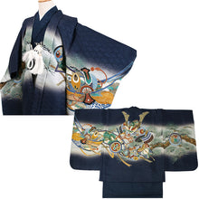 將圖片載入圖庫檢視器 5-Year-Old Boys Shichi-Go-San Kimono, Haori, Hakama Set – 11-Piece Traditional Haori Hakama Outfit for Festivals, Photo Shoots & Gift