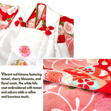 画像をギャラリービューアに読み込む, Japanese Traditional KIDS Kimono 8-Piece Hifu Coat Set for Girls — Complete Ceremony Outfit for Photos, Festivals & Gifts