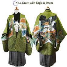 將圖片載入圖庫檢視器 5-Year-Old Boys Shichi-Go-San Kimono, Haori, Hakama Set – 11-Piece Traditional Haori Hakama Outfit for Festivals, Photo Shoots & Gift