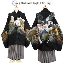 將圖片載入圖庫檢視器 5-Year-Old Boys Shichi-Go-San Kimono, Haori, Hakama Set – 11-Piece Traditional Haori Hakama Outfit for Festivals, Photo Shoots & Gift