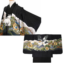 將圖片載入圖庫檢視器 5-Year-Old Boys Shichi-Go-San Kimono, Haori, Hakama Set – 11-Piece Traditional Haori Hakama Outfit for Festivals, Photo Shoots & Gift