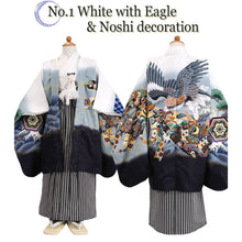 將圖片載入圖庫檢視器 5-Year-Old Boys Shichi-Go-San Kimono, Haori, Hakama Set – 11-Piece Traditional Haori Hakama Outfit for Festivals, Photo Shoots & Gift