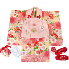 画像をギャラリービューアに読み込む, Japanese Traditional KIDS Kimono 8-Piece Hifu Coat Set for Girls — Complete Ceremony Outfit for Photos, Festivals & Gifts