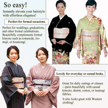 將圖片載入圖庫檢視器 Elegant Ginkgo Leaf Kanzashi Hair Stick | Japanese Traditional Hair accessories for Kimono, featuring Camellia, Bamboo, Casual & Formal Updos