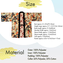 Load image into Gallery viewer, Reversible Women’s Hanten Jacket – Lightweight & Cozy Japanese Kimono Haori Winter Jacket Coat Outerwear