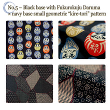 画像をギャラリービューアに読み込む, Reversible Japanese Hanten Jacket for Men – Cozy Kimono-Style Coat with Dual Patterns (Black/Blue/Gold)