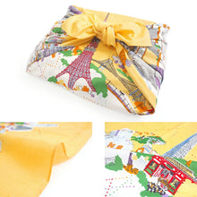 Load image into Gallery viewer, Tokyo Furoshiki Cloth – Retro Showa Tokyo & Modern Tokyo Design, 100% Cotton, Large 38” Wrapping Cloth, Eco Bag & Gift Wrap, Japanese Decor