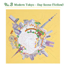 Load image into Gallery viewer, Tokyo Furoshiki Cloth – Retro Showa Tokyo & Modern Tokyo Design, 100% Cotton, Large 38” Wrapping Cloth, Eco Bag & Gift Wrap, Japanese Decor