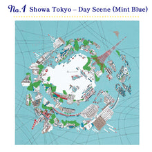 Load image into Gallery viewer, Tokyo Furoshiki Cloth – Retro Showa Tokyo & Modern Tokyo Design, 100% Cotton, Large 38” Wrapping Cloth, Eco Bag & Gift Wrap, Japanese Decor