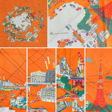 Load image into Gallery viewer, Tokyo Furoshiki Cloth – Retro Showa Tokyo & Modern Tokyo Design, 100% Cotton, Large 38” Wrapping Cloth, Eco Bag & Gift Wrap, Japanese Decor