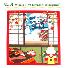 Load image into Gallery viewer, Calico Cat Seasonal Japanese Furoshiki – Lightweight Cotton Wrap Cloth for Gift Wrapping, Bento, and Home Décor | Autumn Leaves, Christmas, New Year, Moon Viewing, Halloween Designs