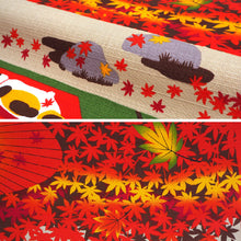 Load image into Gallery viewer, Calico Cat Seasonal Japanese Furoshiki – Lightweight Cotton Wrap Cloth for Gift Wrapping, Bento, and Home Décor | Autumn Leaves, Christmas, New Year, Moon Viewing, Halloween Designs