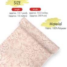 画像をギャラリービューアに読み込む, Washable Japanese Kimono Fabric Bolt – Large Peony Design in Ink Brush Style – 13-Yard Polyester for Custom Kimono & Sewing