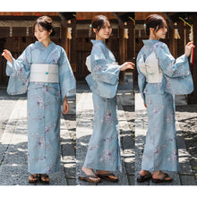 画像をギャラリービューアに読み込む, Easy-to-Wear Two-Piece Yukata for Women – Lightweight Japanese Summer Kimono Outfit, Beginner-Friendly, Lily, Grape Motif, Chrysanthemum, Camellia, Floral Pattern
