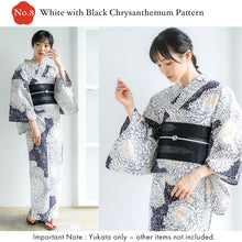 画像をギャラリービューアに読み込む, Easy-to-Wear Two-Piece Yukata for Women – Lightweight Japanese Summer Kimono Outfit, Beginner-Friendly, Lily, Grape Motif, Chrysanthemum, Camellia, Floral Pattern