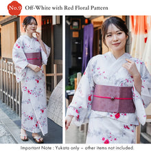 画像をギャラリービューアに読み込む, Easy-to-Wear Two-Piece Yukata for Women – Lightweight Japanese Summer Kimono Outfit, Beginner-Friendly, Lily, Grape Motif, Chrysanthemum, Camellia, Floral Pattern