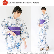 画像をギャラリービューアに読み込む, Easy-to-Wear Two-Piece Yukata for Women – Lightweight Japanese Summer Kimono Outfit, Beginner-Friendly, Lily, Grape Motif, Chrysanthemum, Camellia, Floral Pattern