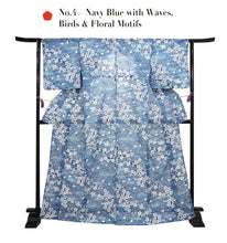 画像をギャラリービューアに読み込む, Washable Summer Kimono for Women – Lightweight Ro Kimono in Dusty Colors, Floral and geometric patterns, Ready-to-Wear Japanese Outfit