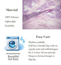 画像をギャラリービューアに読み込む, Washable Summer Kimono for Women – Lightweight Ro Kimono in Dusty Colors, Floral and geometric patterns, Ready-to-Wear Japanese Outfit