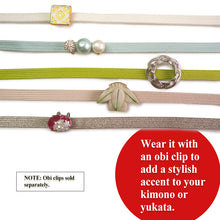 Load image into Gallery viewer, Women’s Obi-jime, Silk Kimono Cord (light color) – Sanbu-Himo, 14 Colors, Perfect for Obi & Japanese-Inspired Styling