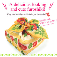 將圖片載入圖庫檢視器 Japanese Cake Print Furoshiki – Cotton Wrapping Square 19.7 in × 19.7 in (50×50 cm), Strawberry Shortcake & Fruit Cake PrintsEco Gift Wrapper, Bento Wrap & Decorative Cloth