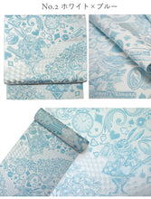 將圖片載入圖庫檢視器 Hakata-ori Silk Heko Obi Belt – Alice in Wonderland Motif with Rabbit and Pocket Watch – Available in 5 Colors (White, Black, Green, Blue, Red)