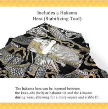 將圖片載入圖庫檢視器 HAKAMA -KIMONO for MEN<Gold and Silver Dragon cloud Pattern>