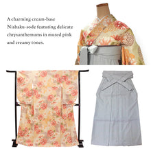 画像をギャラリービューアに読み込む, Washable Women’s Hakama Graduation Set – Nishaku-Sode Kimono, Hakama, Juban & Dressing Accessories, Ready-to-Wear Complete Japanese Outfit