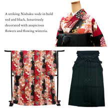画像をギャラリービューアに読み込む, Washable Women’s Hakama Graduation Set – Nishaku-Sode Kimono, Hakama, Juban & Dressing Accessories, Ready-to-Wear Complete Japanese Outfit