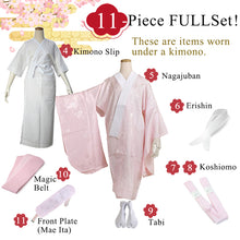 画像をギャラリービューアに読み込む, Washable Women’s Hakama Graduation Set – Nishaku-Sode Kimono, Hakama, Juban & Dressing Accessories, Ready-to-Wear Complete Japanese Outfit