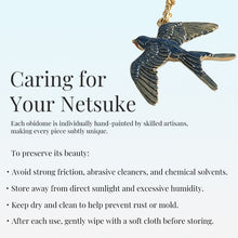 画像をギャラリービューアに読み込む, Japanese Swallow Netsuke | Handcrafted Kimono & Obi Accessory MADE in JAPAN