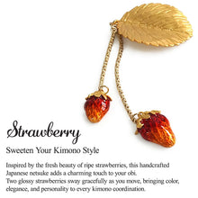 Load image into Gallery viewer, Strawberry Netsuke | Handcrafted Japanese Kimono & Obi Charm MADE in JAPAN
