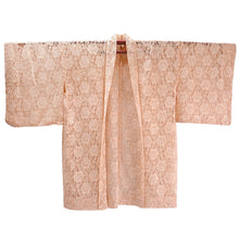 画像をギャラリービューアに読み込む, Haori - Lace Kimono Jacket for Women - Lightweight Sheer Soft Coral Pink with Floral Lace Cardigan, The Ultimate Third Piece Layering Cover Up for Spring & Summer