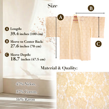画像をギャラリービューアに読み込む, Haori - Lace Kimono Jacket for Women - Lightweight Sheer Ivory Cream with Floral Lace Cardigan, The Ultimate Third Piece Layering Cover Up for Spring & Summer