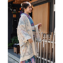 画像をギャラリービューアに読み込む, Haori - Lace Kimono Jacket for Women - Lightweight Sheer Ivory Cream with Floral Lace Cardigan, The Ultimate Third Piece Layering Cover Up for Spring & Summer