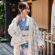 画像をギャラリービューアに読み込む, Haori - Lace Kimono Jacket for Women - Lightweight Sheer Ivory Cream with Floral Lace Cardigan, The Ultimate Third Piece Layering Cover Up for Spring & Summer