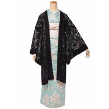 画像をギャラリービューアに読み込む, Haori - Lace Kimono Jacket for Women - Lightweight Sheer Midnight Black with Floral Lace Cardigan, The Ultimate Third Piece Layering Cover Up for Spring & Summer