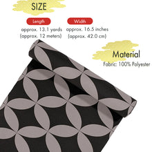 画像をギャラリービューアに読み込む, Washable Japanese Kimono Fabric Bolt – Bold Oversized Shippo Circle Design – 13-Yard Chirimen Polyester Textile – Muromachi Monogatari